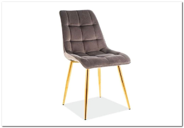 Стул кухонный Signal CHIC Velvet Bluvel 14 (серый/золотой) заказать по цене 10 726 руб. в Перми