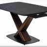 Стол BLANCO 160 MATT BLACK MARBLE SOLID CERAMIC / Орех, DISAUR заказать по цене 102 000 руб. в Перми