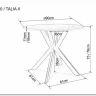 Стол обеденный Signal TALIA (эффект серого мрамора/черный) заказать по цене 26 644 руб. в Перми