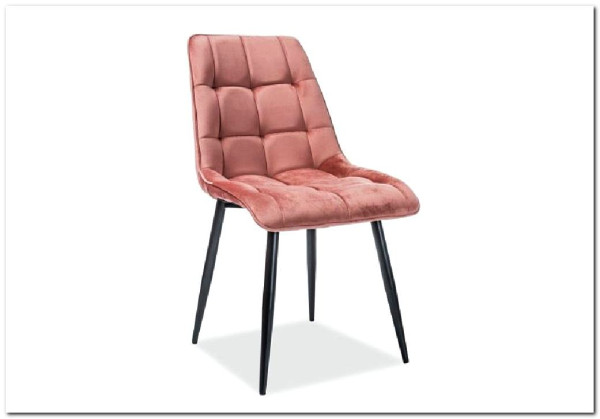 Стул кухонный Signal CHIC Velvet Bluvel 52 (античный розовый/черный) заказать по цене 9 962 руб. в Перми