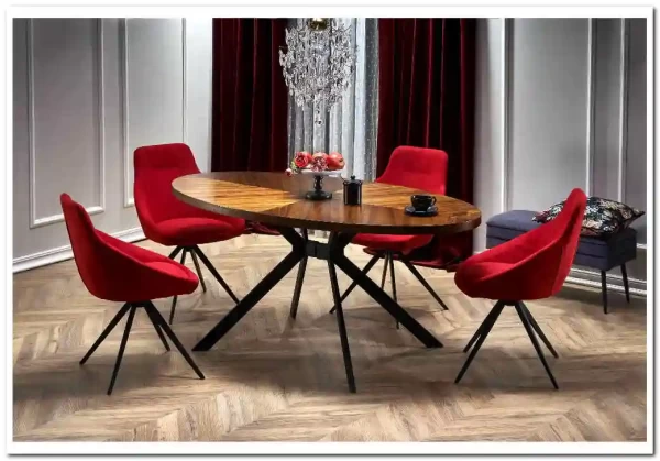 Стол обеденный Halmar LOCARNO (ореховый/черный) заказать по цене 43 730 руб. в Перми Стол обеденный Halmar LOCARNO (ореховый/черный) заказать по цене 43 730 руб. в Перми