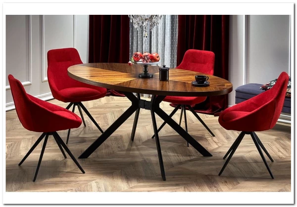 Стол обеденный Halmar LOCARNO (ореховый/черный) заказать по цене 44 604 руб. в Перми