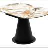 Стол TERAMO 135 GLOSS GRAND JADE SOLID CERAMIC, керамика, поворотн.механизм / Черный каркас, DISAUR заказать по цене 56 970 руб. в Перми
