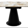 Стол TERAMO 135 GLOSS GRAND JADE SOLID CERAMIC, керамика, поворотн.механизм / Черный каркас, DISAUR заказать по цене 56 970 руб. в Перми