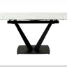 Стол ALATRI 120 MATT WHITE MARBLE SINTERED STONE / BLACK заказать по цене 75 200 руб. в Перми