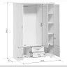 Купить Шкаф Кентаки SZF5D2S белый BRW  с доставкой по России по цене производителя можно в магазине Другая Мебель в Перми