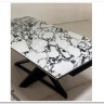 Стол VICENZA 180 раскладной GLOSS BULGARI WHITE, керамика / Черный, DISAUR заказать по цене 69 930 руб. в Перми