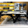 Стол VICENZA 180 раскладной GLOSS BULGARI WHITE, керамика / Черный, DISAUR заказать по цене 69 930 руб. в Перми