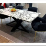 Стол VICENZA 180 раскладной GLOSS BULGARI WHITE, керамика / Черный, DISAUR заказать по цене 69 930 руб. в Перми