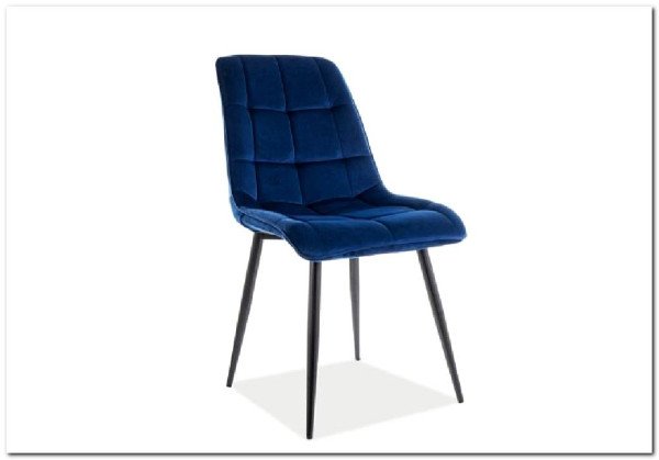 Стул кухонный Signal CHIC Velvet Bluvel 86 (темно-синий/черный) заказать по цене 9 962 руб. в Перми