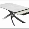 Стол ESTEBIO 160 KL-99 Белый мрамор матовый, итальянская керамика/ Серый металлик, DISAUR заказать по цене 100 240 руб. в Перми