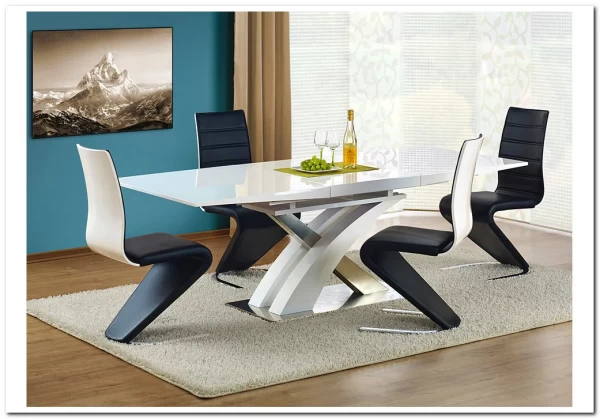 Стол обеденный Halmar SANDOR, раскладной (белый) заказать по цене 85 179 руб. в Перми Стол обеденный Halmar SANDOR, раскладной (белый) заказать по цене 85 179 руб. в Перми