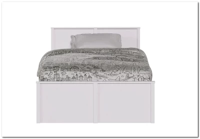 Кровать Ева LOZ120x200 белый BRW