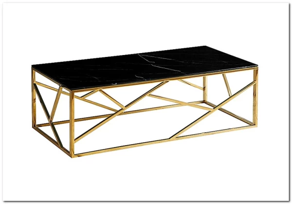 Стол журнальный Signal ESCADA A II (эффект черного мрамора/золотой) заказать по цене 41 751 руб. в Перми