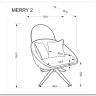 Кресло Halmar MERRY 2 (капучино) заказать по цене 38 679 руб. в Перми