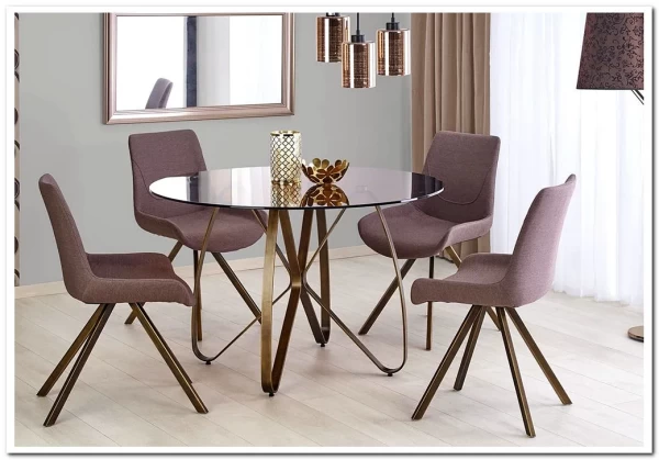 Стол обеденный Halmar LUNGO (коричневый/античное золото) заказать по цене 47 232 руб. в Перми Стол обеденный Halmar LUNGO (коричневый/античное золото) заказать по цене 47 232 руб. в Перми