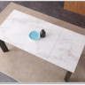 Стол CORNER 120 MATT WHITE MARBLE SOLID CERAMIC / BLACK заказать по цене 53 750 руб. в Перми