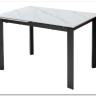 Стол CORNER 120 MATT WHITE MARBLE SOLID CERAMIC / BLACK заказать по цене 53 750 руб. в Перми