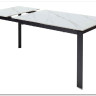 Стол CORNER 120 MATT WHITE MARBLE SOLID CERAMIC / BLACK заказать по цене 53 750 руб. в Перми