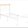 Купить Кровать Iris (mod.9311) дерево гевея/металл, 90*200 см (Single bed), Белый (White) с доставкой по России по цене производителя можно в магазине Другая Мебель в Перми