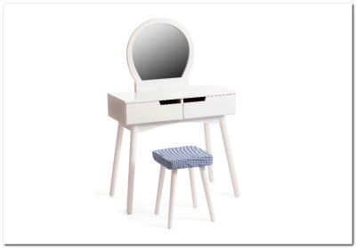 Туалетный столик с зеркалом и табуретом Secret De Maison FABRON (mod. TT-DT033) Белый (White)