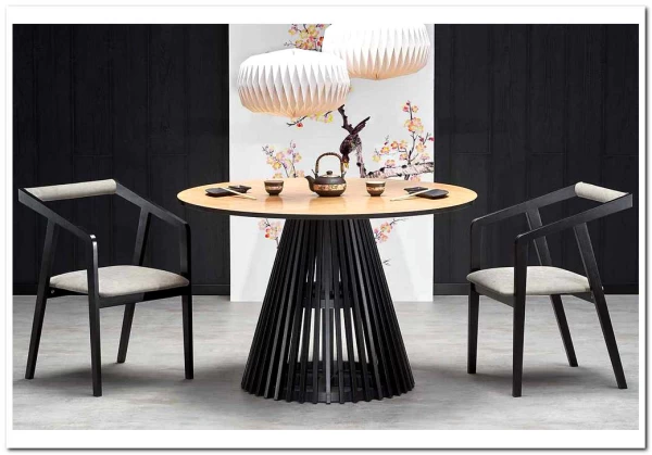 Стол обеденный Halmar MIYAKI 120 дуб натуральный/черный заказать по цене 87 560 руб. в Перми