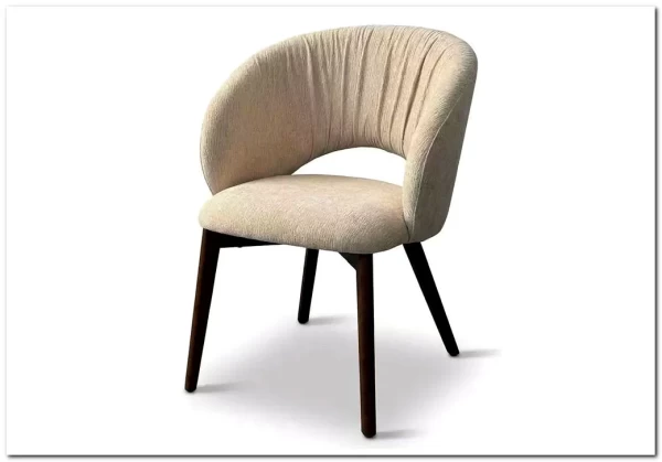 Стул ПИОЛА (PIOLA), цвет СВЕТЛО-БЕЖЕВЫЙ CITY-102, букле / ОРЕХ каркас, ®DISAUR заказать по цене 15 150 руб. в Перми