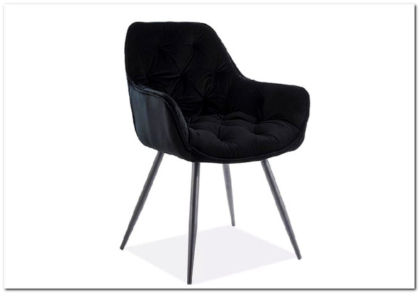 Стул кухонный Signal CHERRY Velvet Bluvel 19 (черный/черный мат) заказать по цене 14 573 руб. в Перми