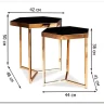 Комплект Signal MILOS, 2 стола журнальных черный/шампанское заказать по цене 24 561 руб. в Перми