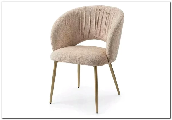 Стул МИДА (MIDA), цвет МОЛОЧНЫЙ SOLO-111, ткань / ШАМПАНЬ каркас, ®DISAUR заказать по цене 13 500 руб. в Перми