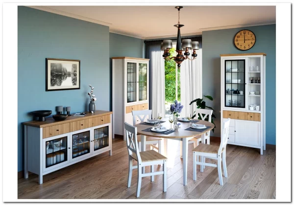 Мебель для гостиной из сосны Сканди белый воск заказать по цене 123 112 руб. в Перми