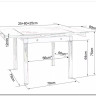 Стол обеденный Signal GD082 80 раскладной (орех винтажный/черный мат) заказать по цене 34 607 руб. в Перми