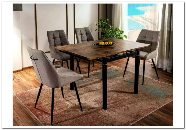 Стол обеденный Signal GD082 80 раскладной (орех винтажный/черный мат) заказать по цене 35 299 руб. в Перми