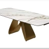Стол ПАЛАСИО (PALACIO) 180 цвет KL-188 Контрастный мрамор матовый, итал керамика/ ШАМПАНЬ, ®DISAUR заказать по цене 149 150 руб. в Перми