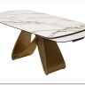 Стол ПАЛАСИО (PALACIO) 180 цвет KL-188 Контрастный мрамор матовый, итал керамика/ ШАМПАНЬ, ®DISAUR заказать по цене 149 150 руб. в Перми