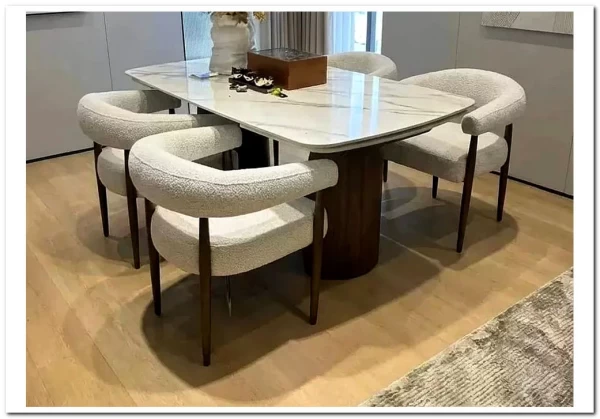 Стол ВЕСТБЕРГ (WESTBERG) 180 КАЛАКАТТА (GLOSS CALACATTA GOLD SOLID CERAMIC) / Орех натур, ®DISAUR заказать по цене 104 600 руб. в Перми