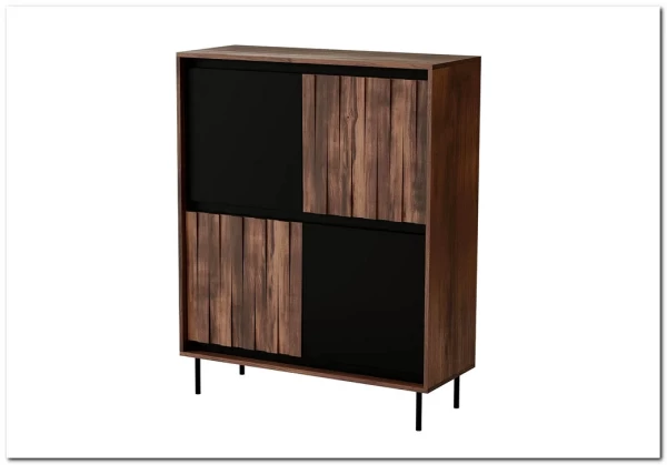 Комод Halmar SWING KM-2 (орех/черный) заказать по цене 41 751 руб. в Перми