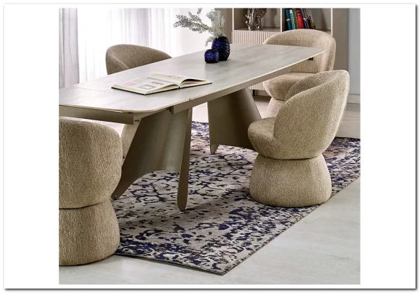 Стол обеденный Halmar SALIX 180 (травертин/кашемир) заказать по цене 118 227 руб. в Перми Стол обеденный Halmar SALIX 180 (травертин/кашемир) заказать по цене 118 227 руб. в Перми