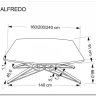 Стол обеденный Halmar ALFREDO 160 (белый мрамор/черный) заказать по цене 59 488 руб. в Перми