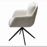 Стул MEADOW 360 град. поворот. Белый XD841-01, букле / черный каркас, DISAUR заказать по цене 15 615 руб. в Перми