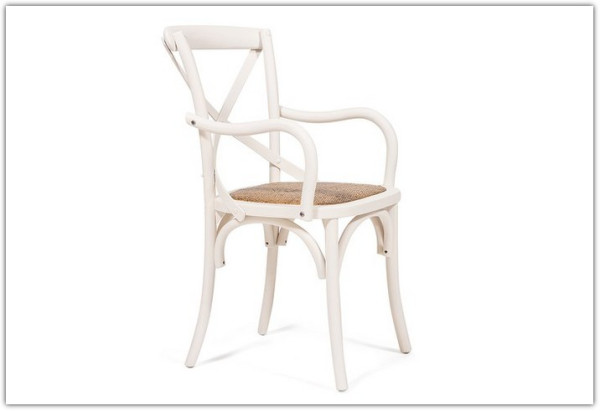 Стул с подлокотниками CROSS (mod.CB2008) Белый (butter white) заказать по цене 15 300 руб. в Перми
