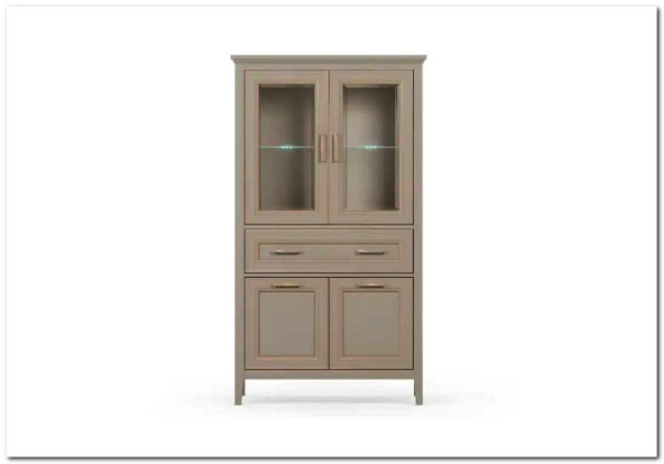 Шкаф-витрина Classic глиняный серый REG2W2D1S/170 BRW заказать по цене 38 730 руб. в Перми