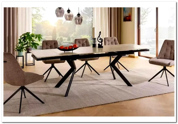 Стол обеденный Signal NORTON 160 (травертин/черный) заказать по цене 86 973 руб. в Перми