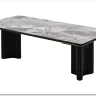 Стол АДАЖИО 240 (320) см MINERAL STONE NATURAL, керамика / Черный каркас заказать по цене 123 150 руб. в Перми