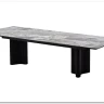 Стол АДАЖИО 240 (320) см MINERAL STONE NATURAL, керамика / Черный каркас заказать по цене 123 150 руб. в Перми