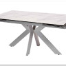 Стол BELLUNO 160 MARBLES KL-99 Белый мрамор матовый итальянская керамика/ белый каркас заказать по цене 99 320 руб. в Перми