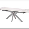 Стол BELLUNO 160 MARBLES KL-99 Белый мрамор матовый итальянская керамика/ белый каркас заказать по цене 99 320 руб. в Перми