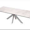 Стол BELLUNO 160 MARBLES KL-99 Белый мрамор матовый итальянская керамика/ белый каркас заказать по цене 99 320 руб. в Перми