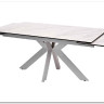 Стол BELLUNO 160 MARBLES KL-99 Белый мрамор матовый итальянская керамика/ белый каркас заказать по цене 99 320 руб. в Перми