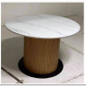 Стол MESA D120 цвет БЕЛЫЙ МРАМОР M326 / Каркас OAK, DISAUR заказать по цене 68 300 руб. в Перми